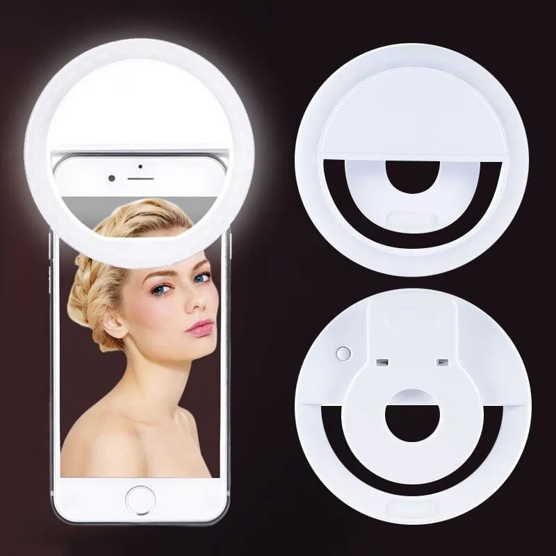 Photography Lighting Patterns - USB 충전식 LED 셀카 링 라이트,
