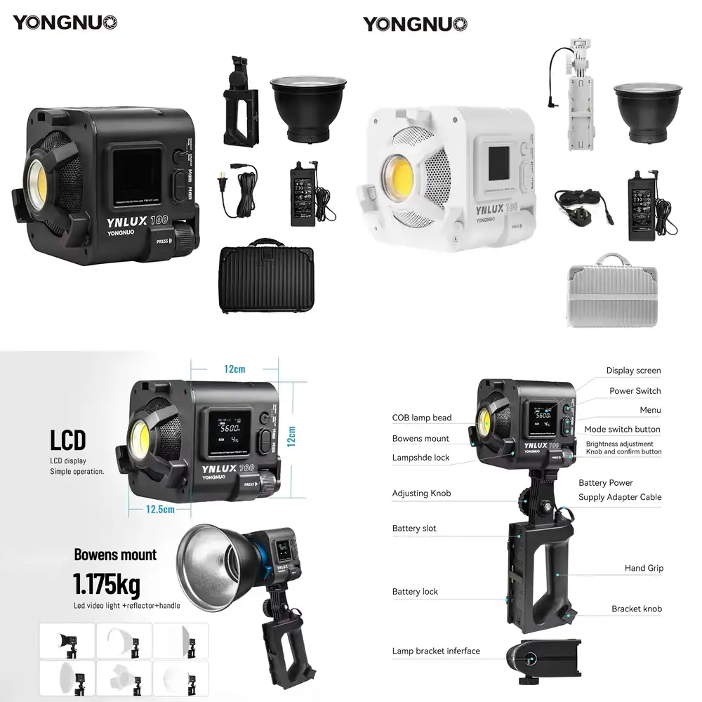 Photography Lighting Led - 용누오 YNLUX100 100W 3200K-5600K 컴팩트 휴대용