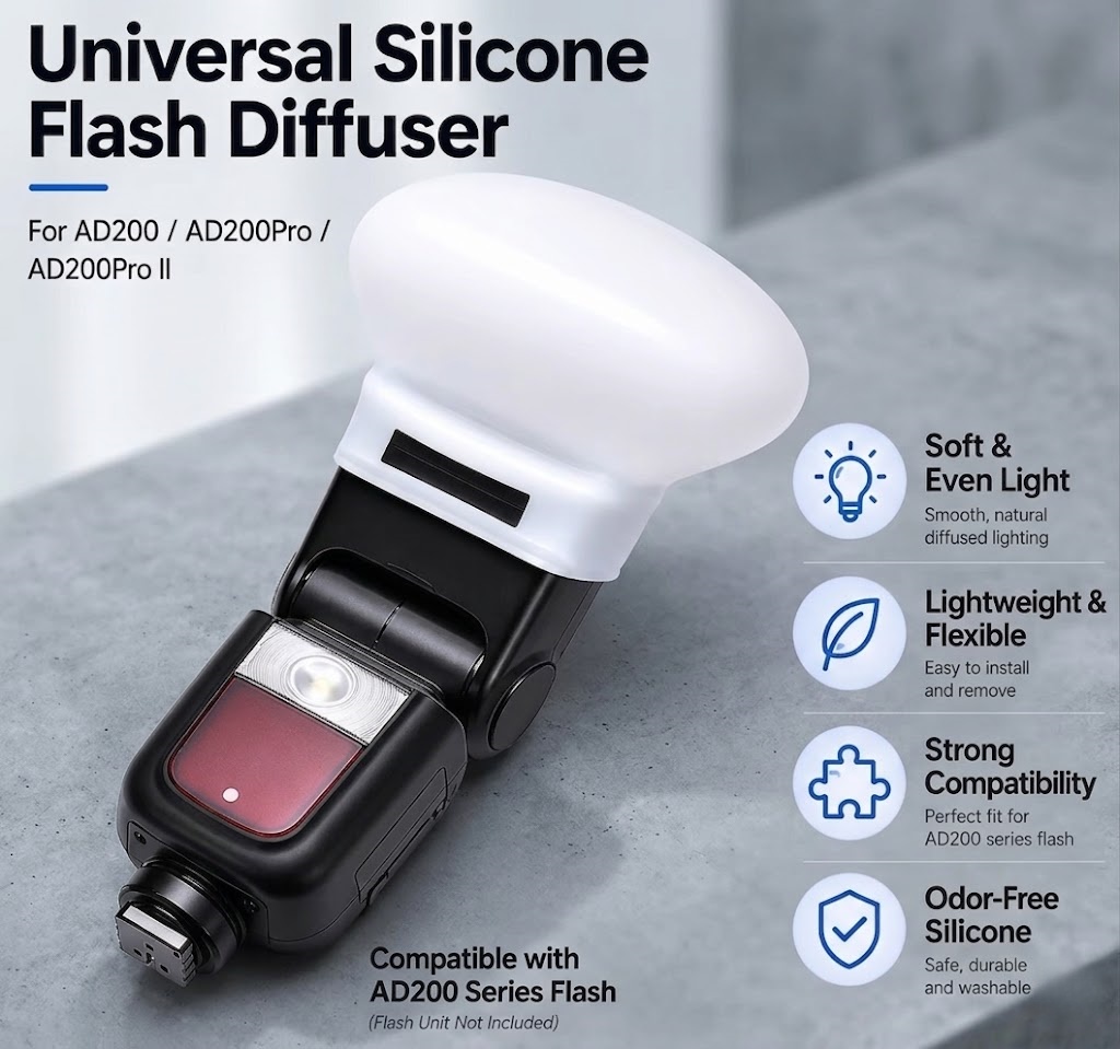 Photography Lighting Diffuser - 실리콘 플래시 디퓨저 소프트 커버 (Godox