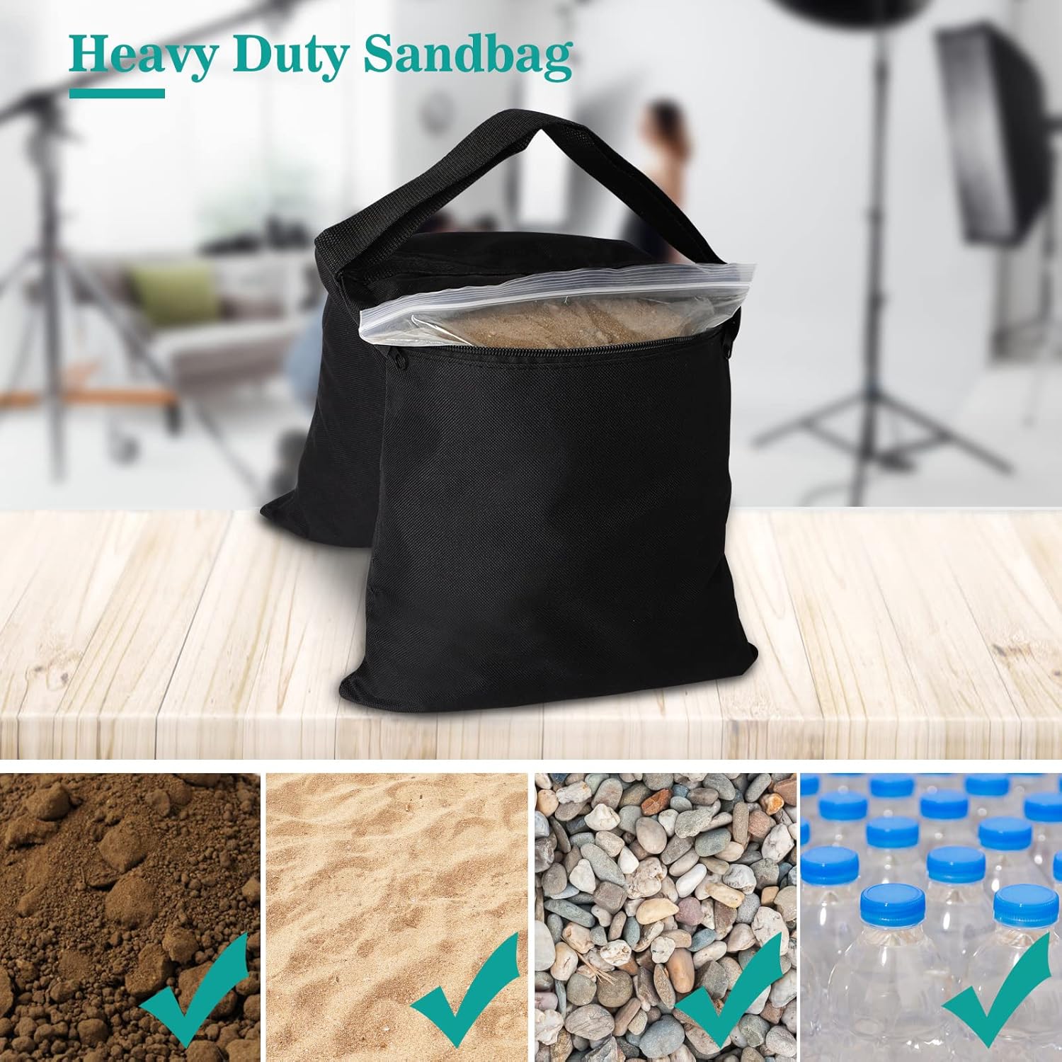 아이모센 4팩 샌드백 무게 가방, 라이트 스탠드 사진  - Photography Lighting Weight Bags 리뷰 및 가격