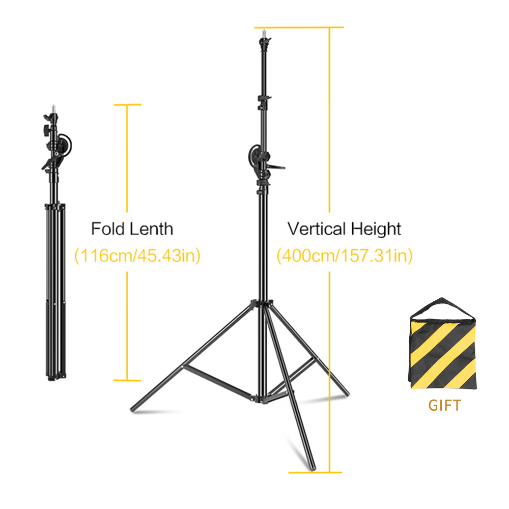 4m/9.1ft 사진 스튜디오 메탈 라이트 스탠드 크로 - Photography Lighting Weight Bags 리뷰 및 가격