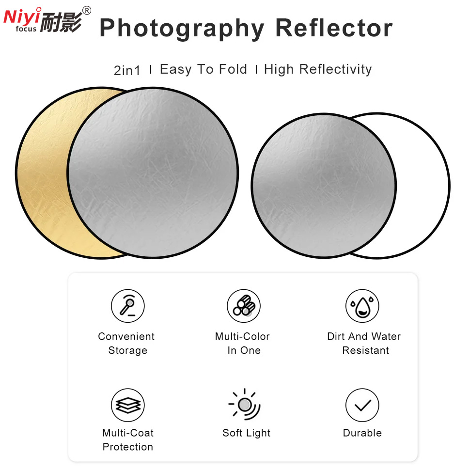 2in1 원형 휴대용 반사판 30cm 60cm 80cm - Photography Lighting Diffuser 리뷰 및 가격