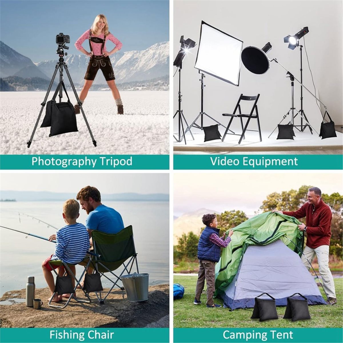 DT75BG 8팩 샌드백 가벼운 스탠드 사진 촬영 비디 - Photography Lighting Weight Bags 리뷰 및 가격